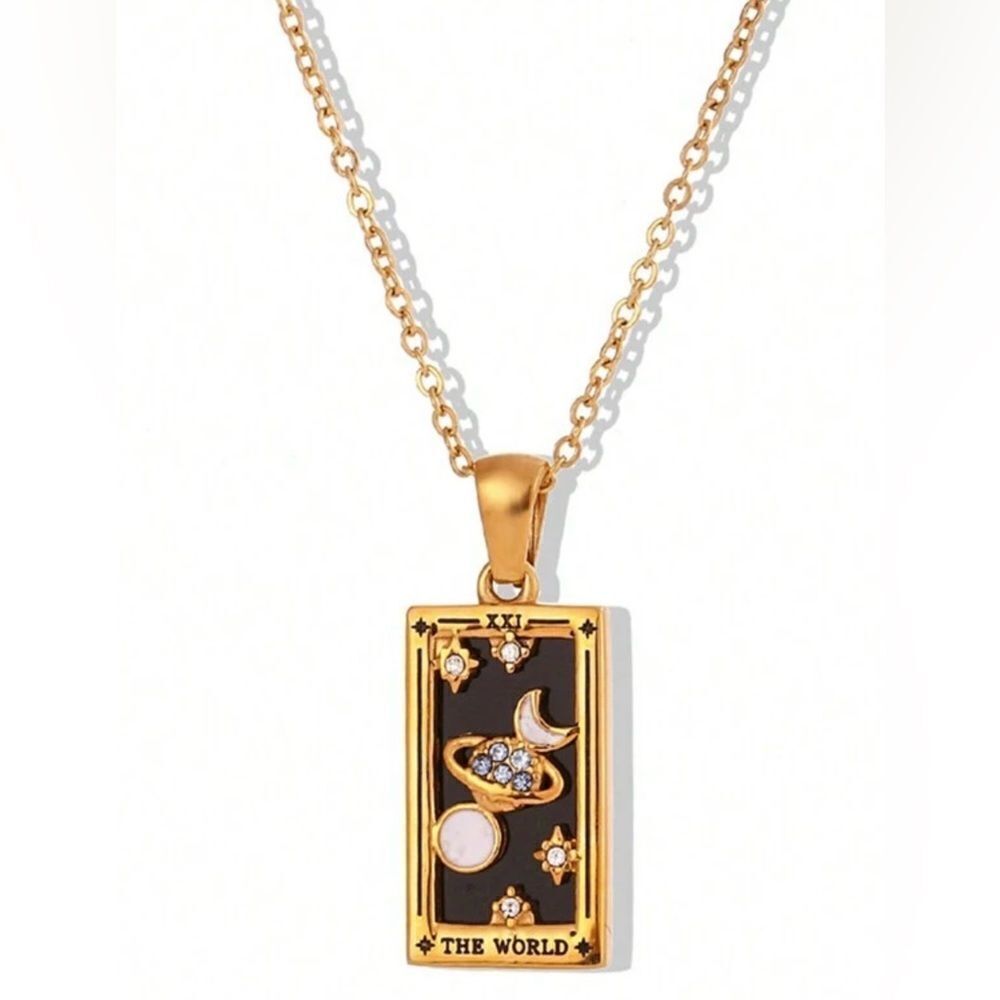 Statement moon and star necklace N633